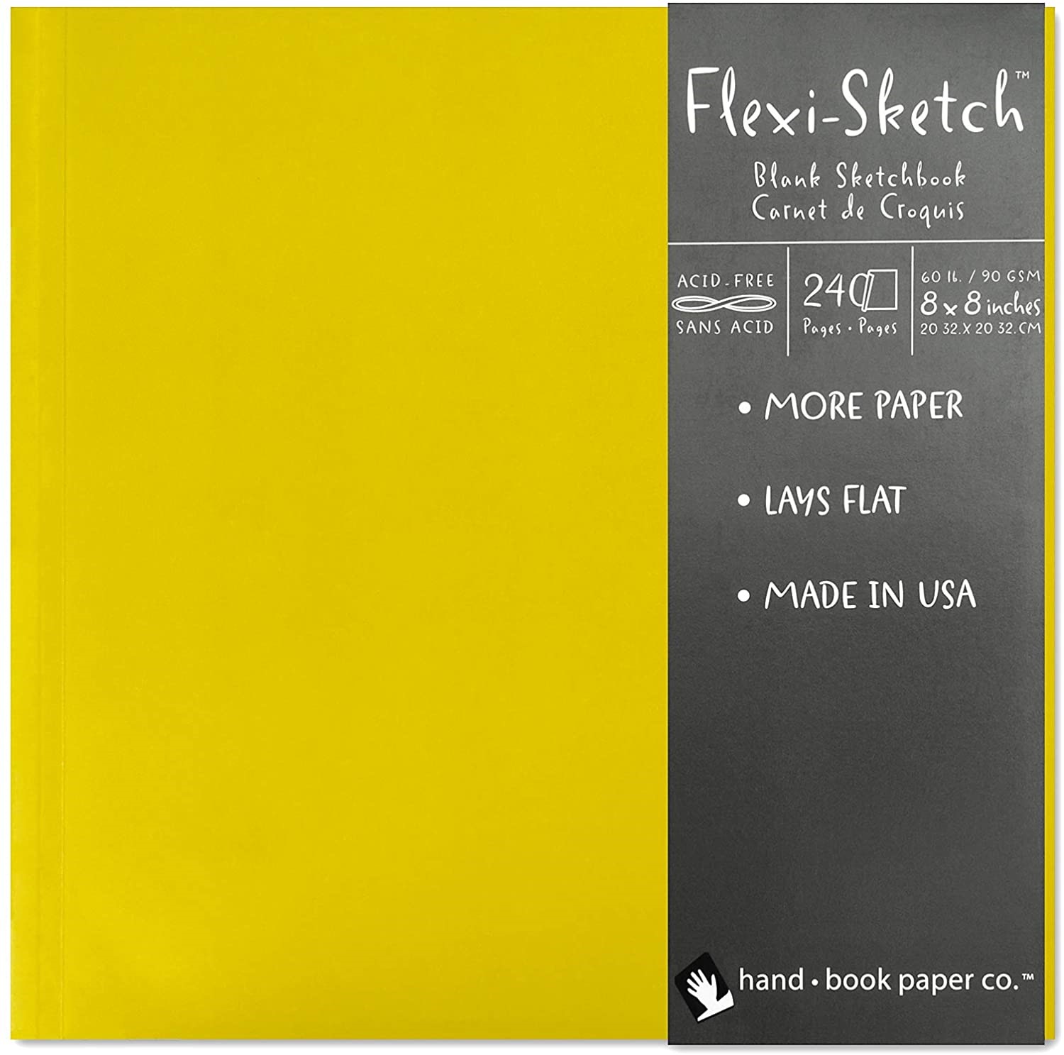 Global Art Flexi Blank Sketch Book 8x8-inch