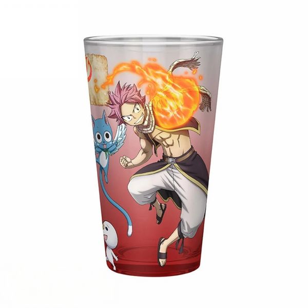 Fairy Tail Natsu, Lucy, Happy & Plue 400ml Glass
