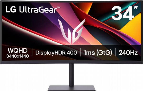 LG UltraGear 34G630A-B 34-inch Curved QHD 240Hz Gaming Monitor